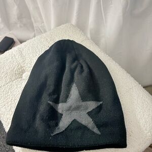 Black Beanie with Gray Star